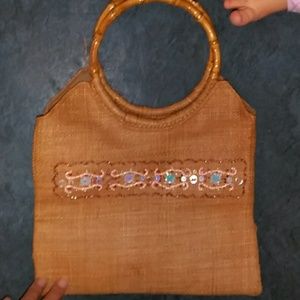 Vintage Burlap Purse